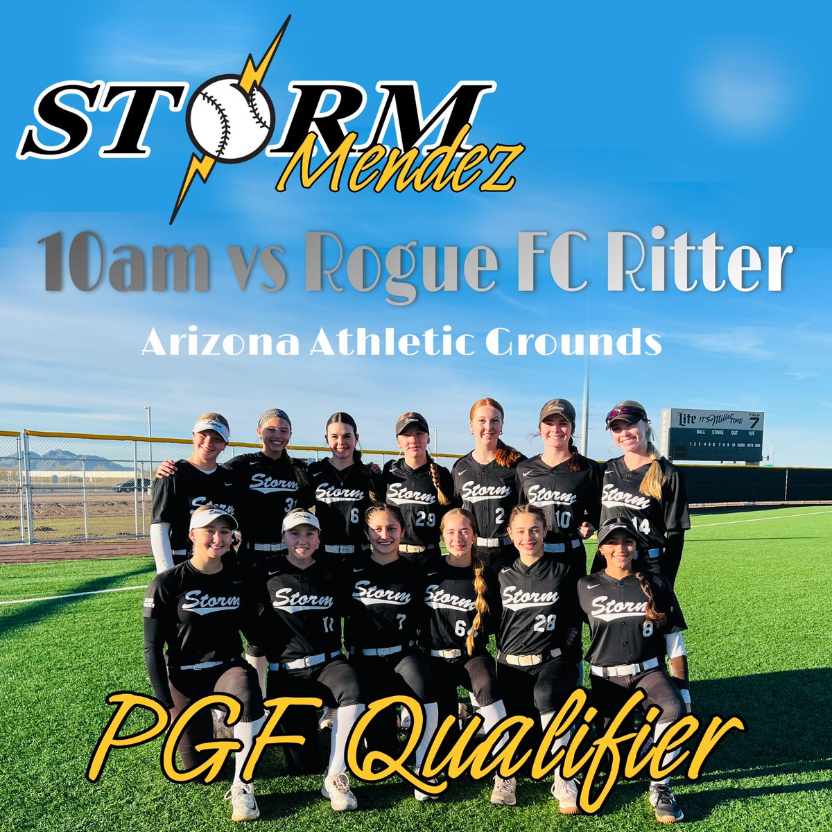 Let the summer ball begin! We are excited to kick off our schedule this weekend at the @PGFnetwork Qualifier. We hope to see you out there. #strongsummer 🥎🖤🔆