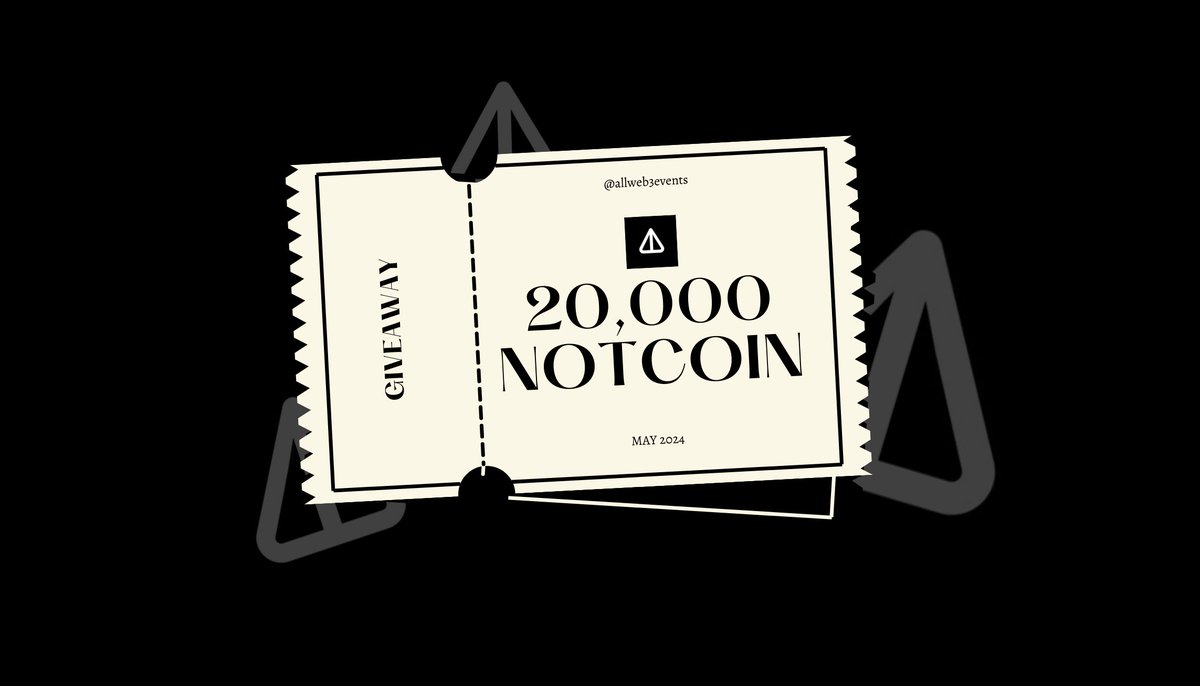 Web3 = community 🫶 we are giving away 20k $NOT @thenotcoin 

To enter:
💍Follow @allweb3events
👀 Like & RT  
👷Tag 3 friends  

#Notcoin #Binance #TON #web3event