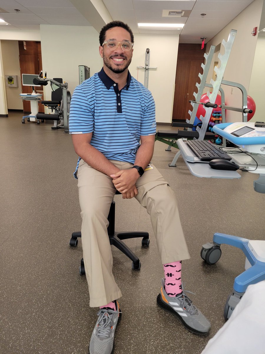 This brilliant, kind, sweet, talented, music loving young man is my #physicaltherapist extraordinaire helping me get my strength back with such patience!
Welcome to the #pinksocks  tribe @lamajedwards