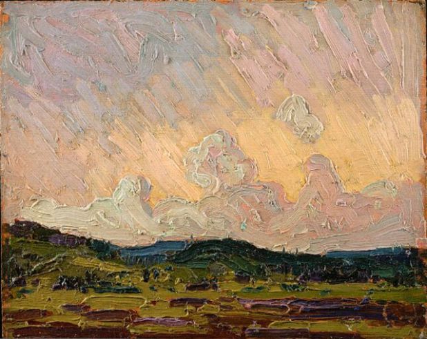 1916 Blue Clouds Wooded Hills and Marshes #tt1916