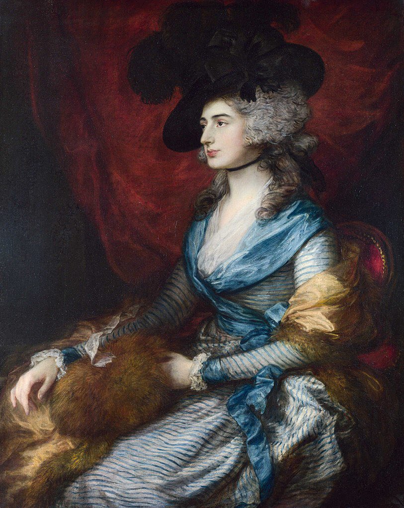Mrs. Sarah Siddons, 1785. Just such a completely great portrait, by Thomas Gainsborough. Today has been his day.