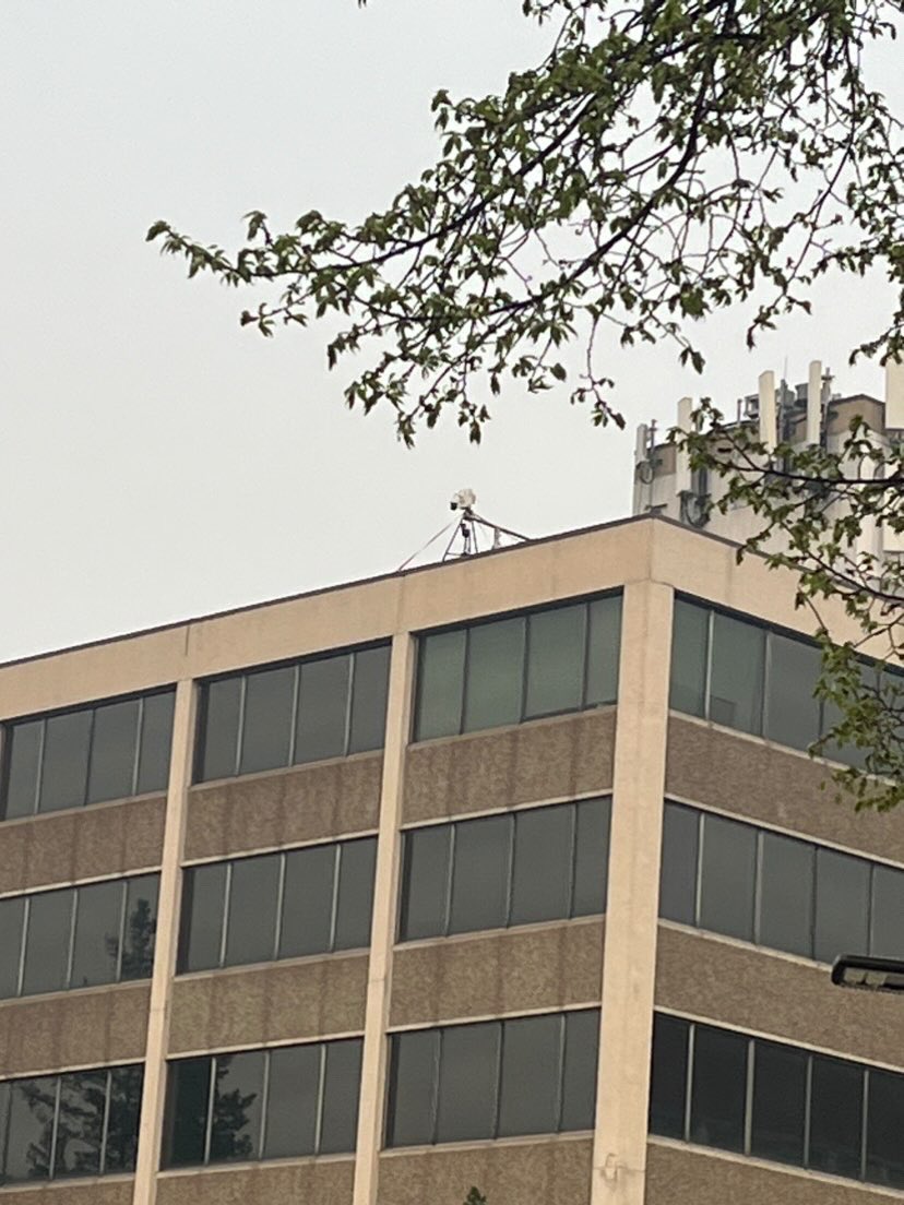 .@UAlberta authorized @edmontonpolice to install a surveillance device on the roof of CAB directly overlooking the encampment. Why did @UAlberta authorize the police to surveil their students and why is the surveillance device still up? @BFlanaganUofA Intimidation tactics?