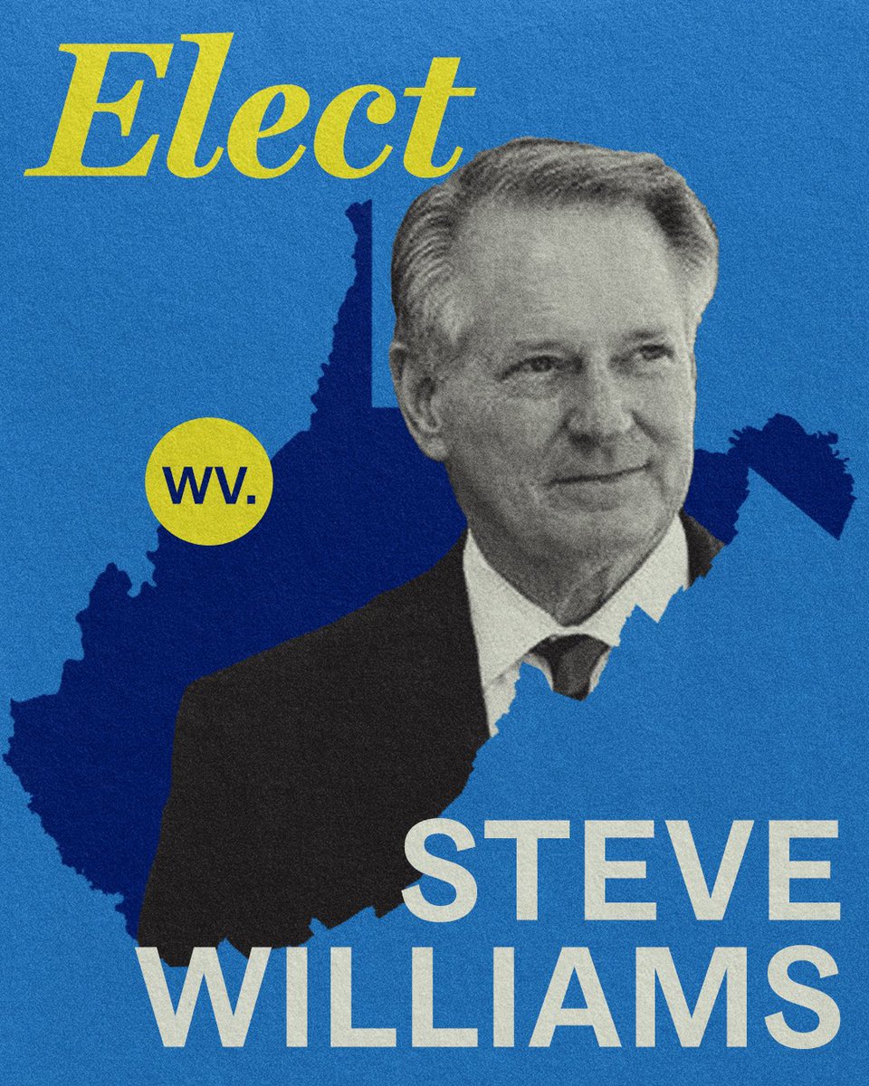 IT’S OFFICIAL: @SteveWilliamsWV is the Democratic nominee for governor of West Virginia. He’s ready to create jobs and fight back against far-right extremism.