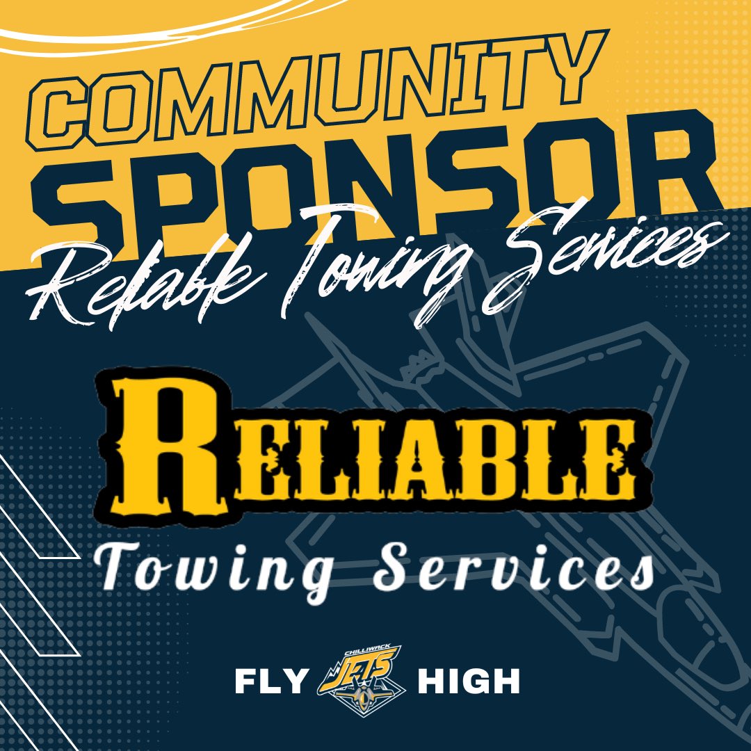 We are very excited to announce a NEW community partnership with Reliable Towing & Fleet Services 🚧🚚👷‍♂️ Thanks to Reliable Towing the Jets are happy to announce that the Jets will wear a NEW 3RD Jerseys for next season! Stay tuned for our HOME OPENER for the 2024/25 Season for