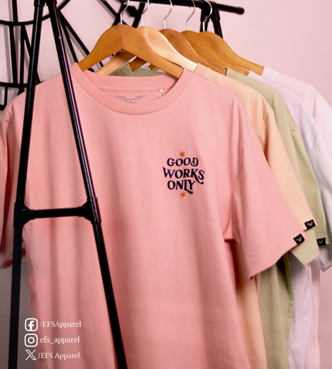 EFS Apparel's Statement Shirt 'Good Works Only' is now available. Grab yours today for only P499.00 and spread the positivity! 💙💛
#SpreadLove #StatementShirt #WearLove #GoodWorks #EFSApparel