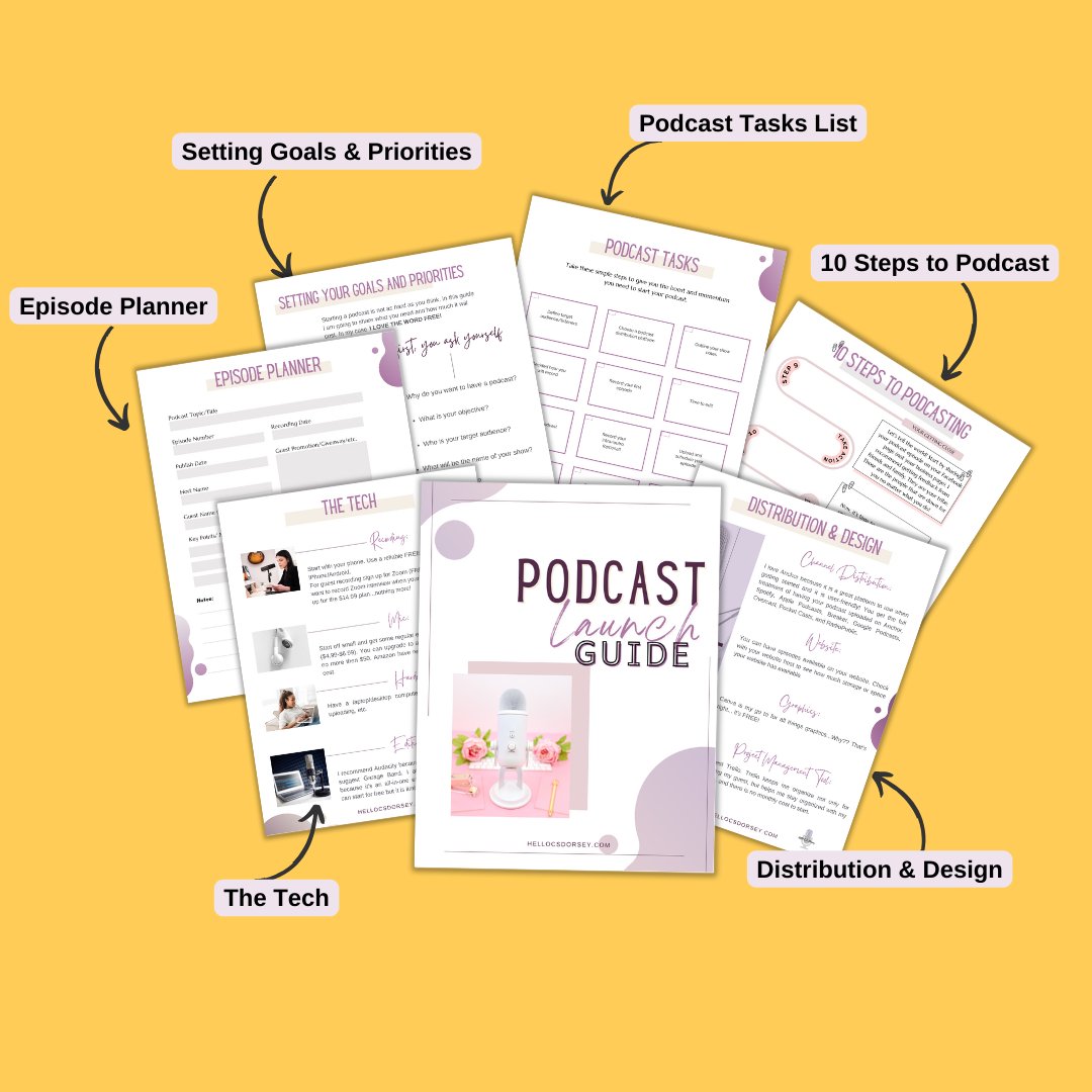 🚀 Ready to launch your own podcast? Get started with our free Podcast Launch Guide! 🎙️ Learn the essentials and launch like a pro. Download now: learn.hellocsdorsey.com #Podcasting #PodcastLaunch #FreeGuide