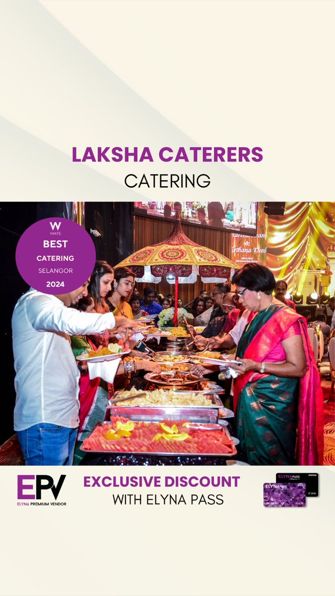 Indulge in culinary perfection with Laksha Caterers! 
.
From exquisite dining experiences to impeccable catering services, they bring flavors to life. 

#wedding #weddingmate #weddingmalaysia #malaywedding #chinesewedding #indianwedding #weddingapp #weddingdirectory