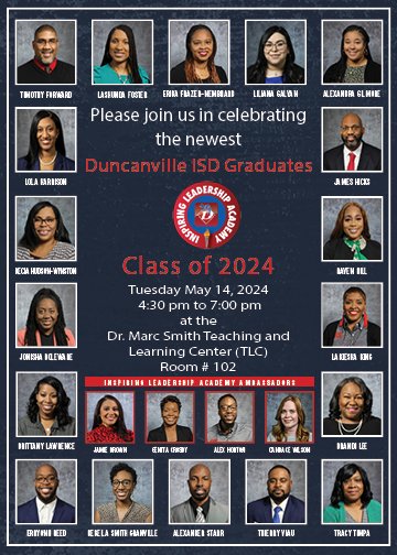 Congrats to our @DuncanvilleISD 2024 Inspiring Leadership Academy Completors! #LeadershipMatters