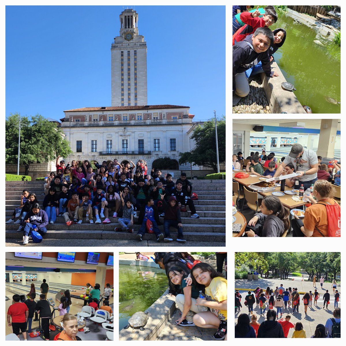 Wr had a great time during our field trip at UT University! 
Students were motivated to learn about college life experience, and we had a great tour guide, Mr. Molina, UT alumni, and our math teacher! 
I love my job! 
@AustinISDAVID @BEMustangPride 
#AISDPROUD @MsBAVID