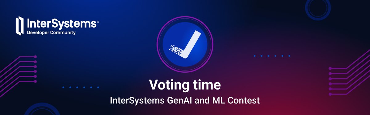 開発者の皆さん、こんにちは！🚀 InterSystems ベクトル検索、GenAI、ML コンテストの投票が開始されました！新メンバーからの創造的な6作品を含む、全16のアプリケーションからお気に入りに投票しよう！✨あなたの一票が未来のアプリケーションを決めます。🔥 jp.community.intersystems.com/node/566616