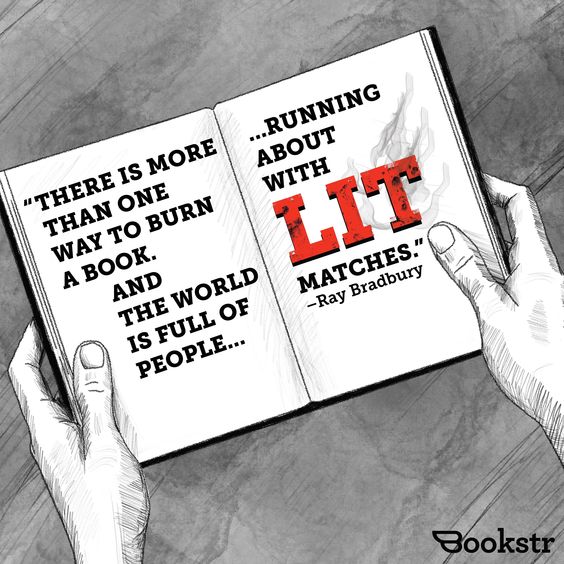 This rings true more than ever these days! We need to stop banning books! 

[🎨 Original Art by Allura Lincoln]

#fahrenheit451 #raybradburry #reading #books #originalart #bookstr