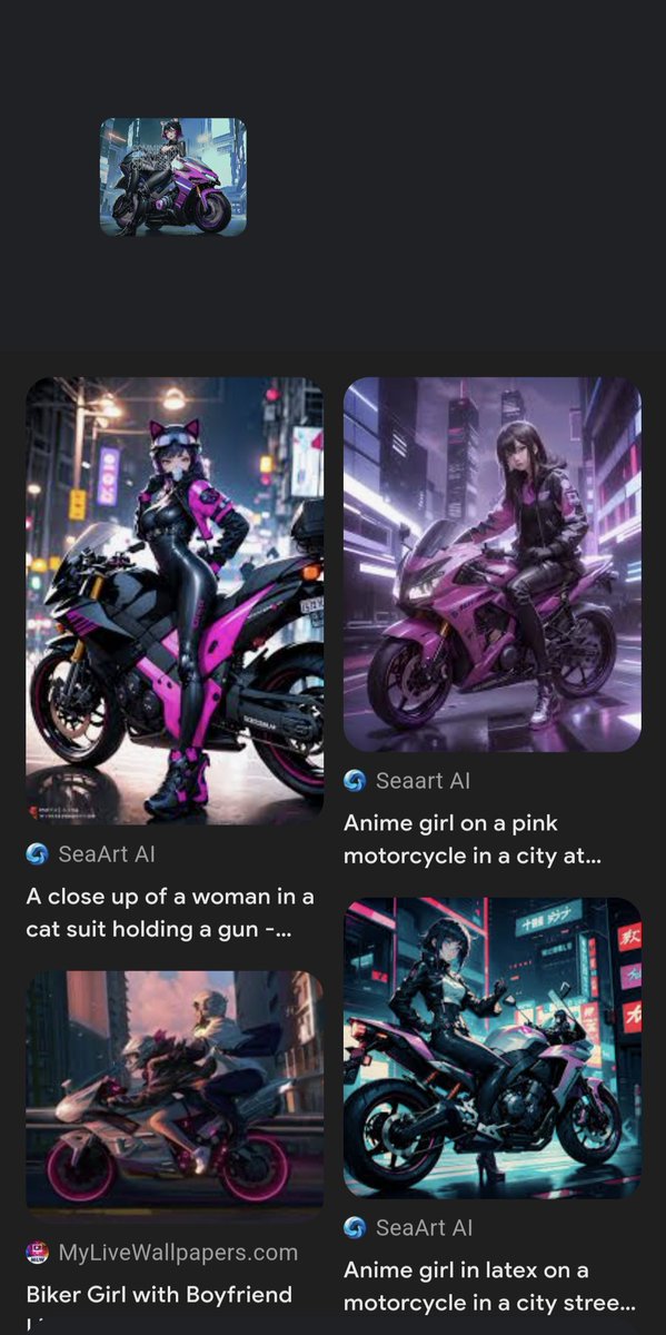 @si12o2 Not only do your commissions clearly look ai generated just like your other photos but when you even search them it brings you back to the same ai prompt site

Stop lying, you're shooting yourself in the foot over and over for no reason