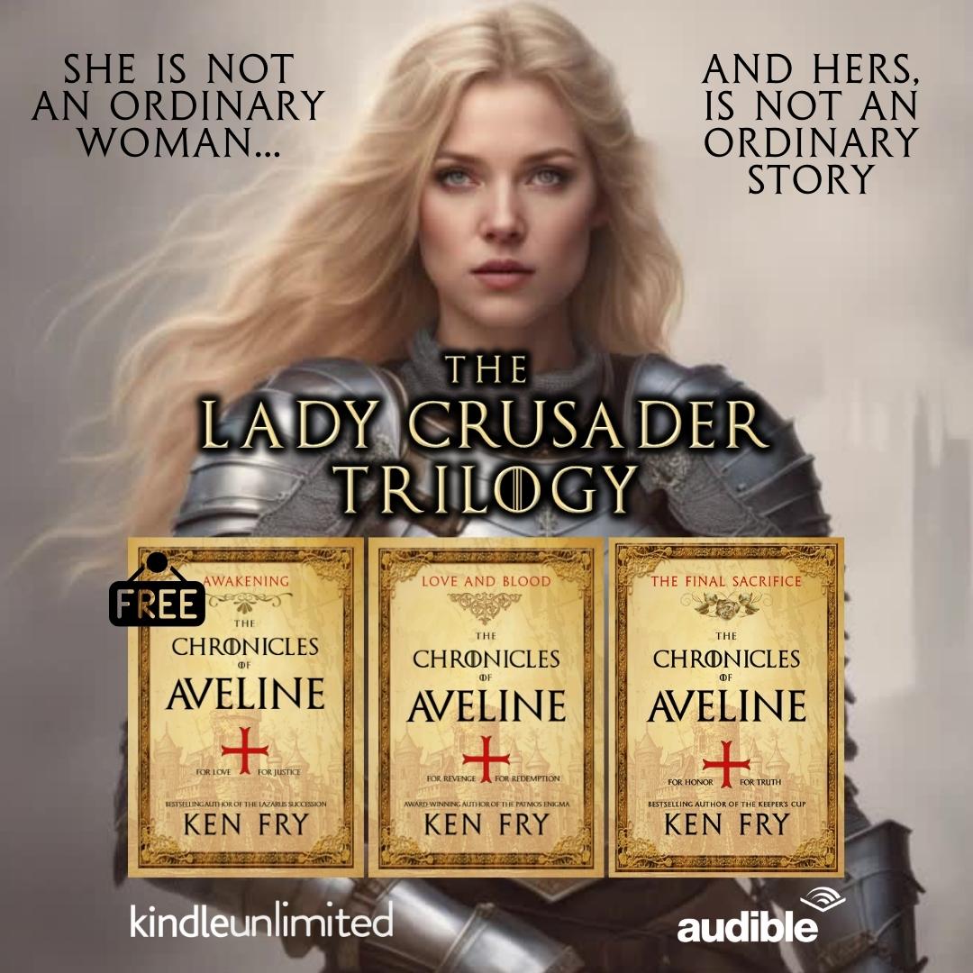 Lady Aveline is no ordinary woman And hers is not an ordinary story. 'This series has been my good companion and it will take a very special book to replace it.' mybook.to/ladycrusadertr… #FREE #kindleunlimited #histfic #historicalfiction #medieval #romance #BookBangs