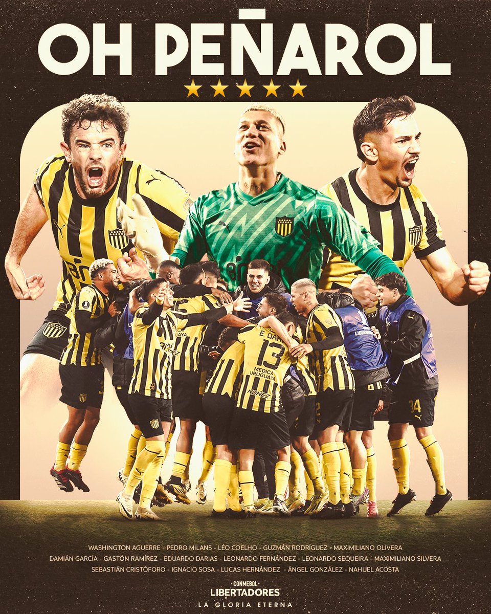 🎶 "¡Oh Peñarol, Peñarol, Peñarol!"

🟡⚫ <a href="/OficialCAP/">PEÑAROL</a> CONMEBOL #Libertadores #GloriaEterna
