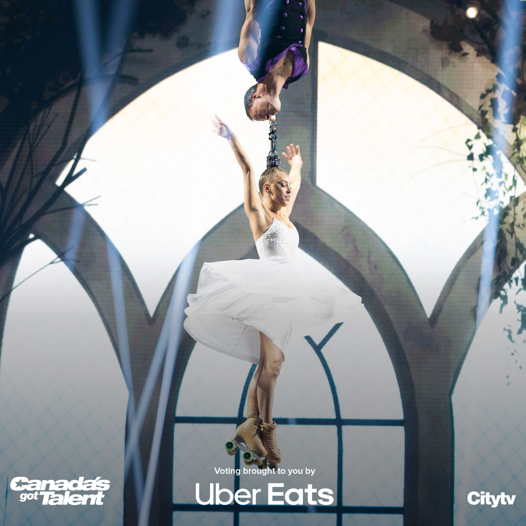 Mat & Mym take their performance to NEW HEIGHTS! 🛼🛼 Vote Now if you want to see MAT & MYM win the ONE MILLION DOLLARS from @Rogers! VOTE for the WINNER! 🌟 Voting is open at Citytv.com/Vote link in bio - thanks to @UberEats! #CanadasGotTalent #CGT