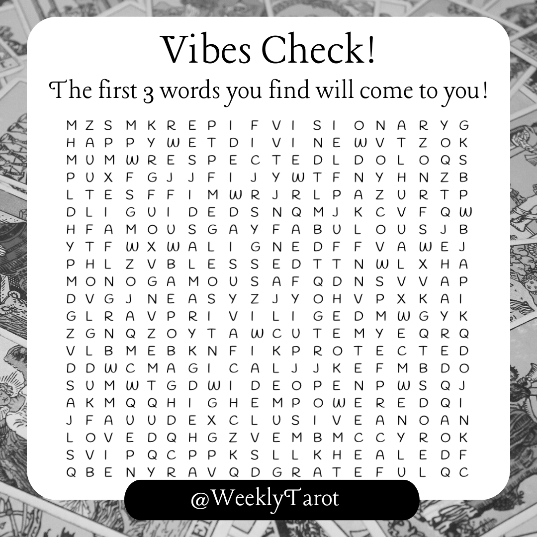✋🏻 VIBES CHECK ✋🏻

The first three words you find are your vibes!

Drop a comment and let me know what you found to claim!
Get my Good Vibes Wordsearch here: amazon.com/Today-feeling-…