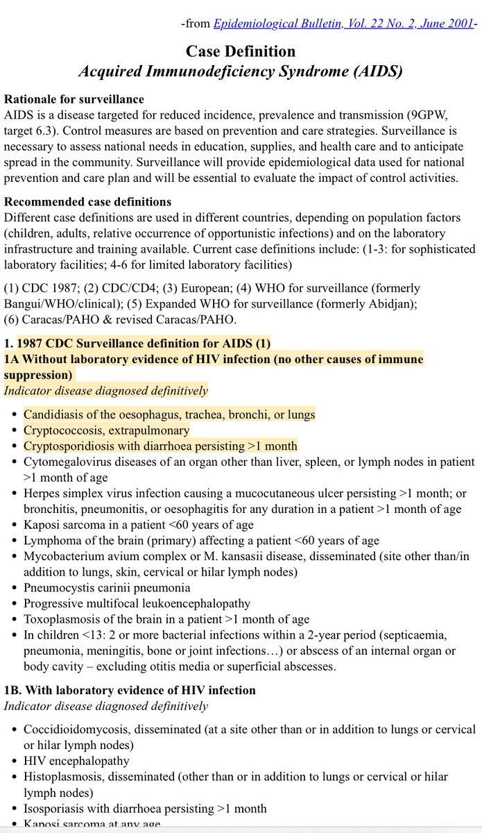 AIDS is too many things. In 1985 HIV became the cause of AIDS by definition, but then gay polysubstance abusing HIV negative Kaposi’s sarcoma patients no longer had AIDS, so they made those diseases AIDS again, but that made HIV negative people have AIDS.