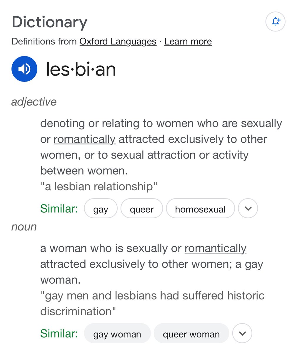 Lesbian: a woman sexually or romantically attracted to other women. Men do NOT qualify no matter what they claim to be. Sit down, you bearded buffoons, you preposterous posers, and stay the f*** away from lesbian events! #LesbiansDontHavePenises