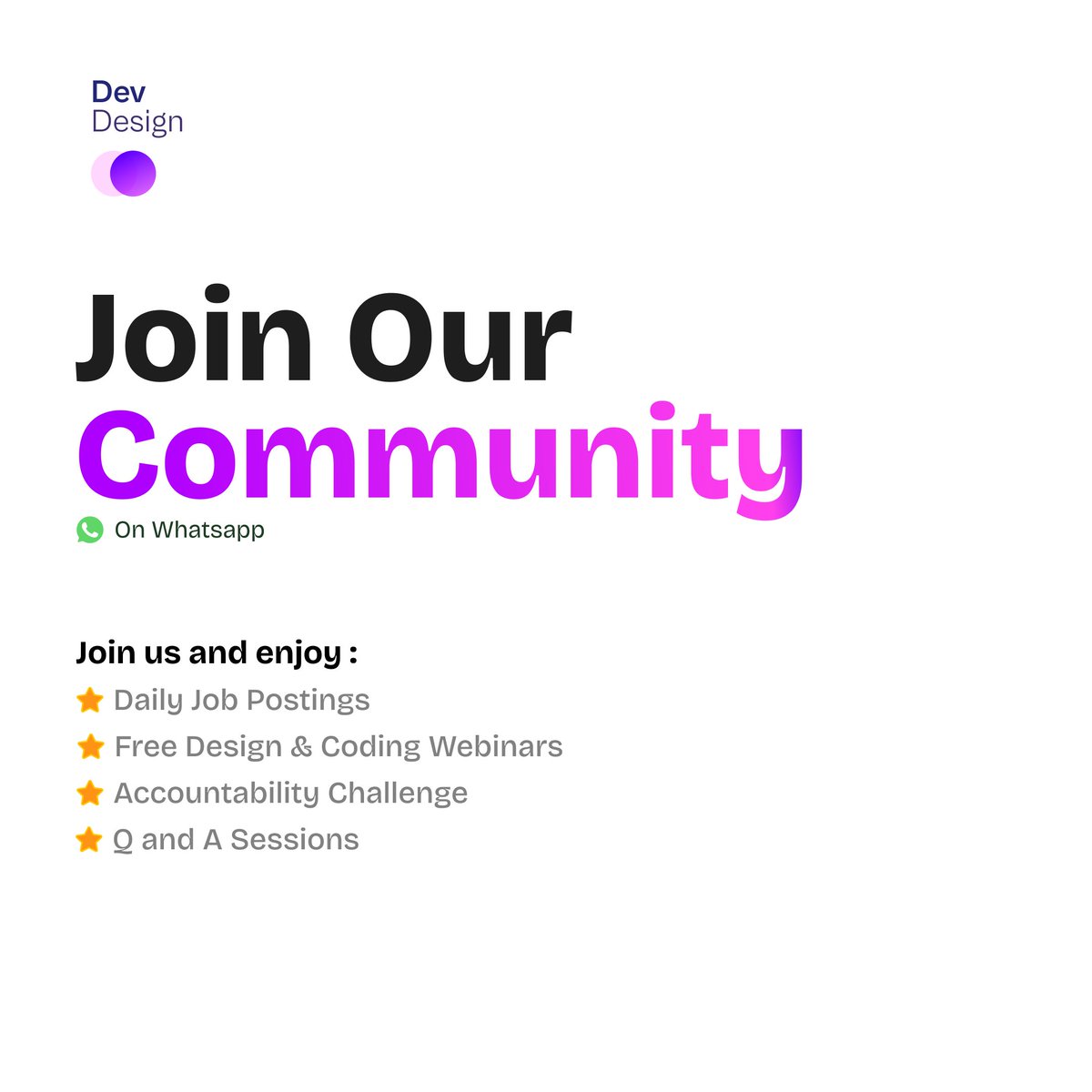 Joe_brendan_'s tweet image. Our Community is now Live on WhatsApp.

If you are interested in becoming a UI UX Designer or a Developer, this is for you also.

Join us and participate in our Free Packed-Webinars, our Q and A Sessions and more

Join here : chat.whatsapp.com/HDi5bdjT0Tm0Tk…