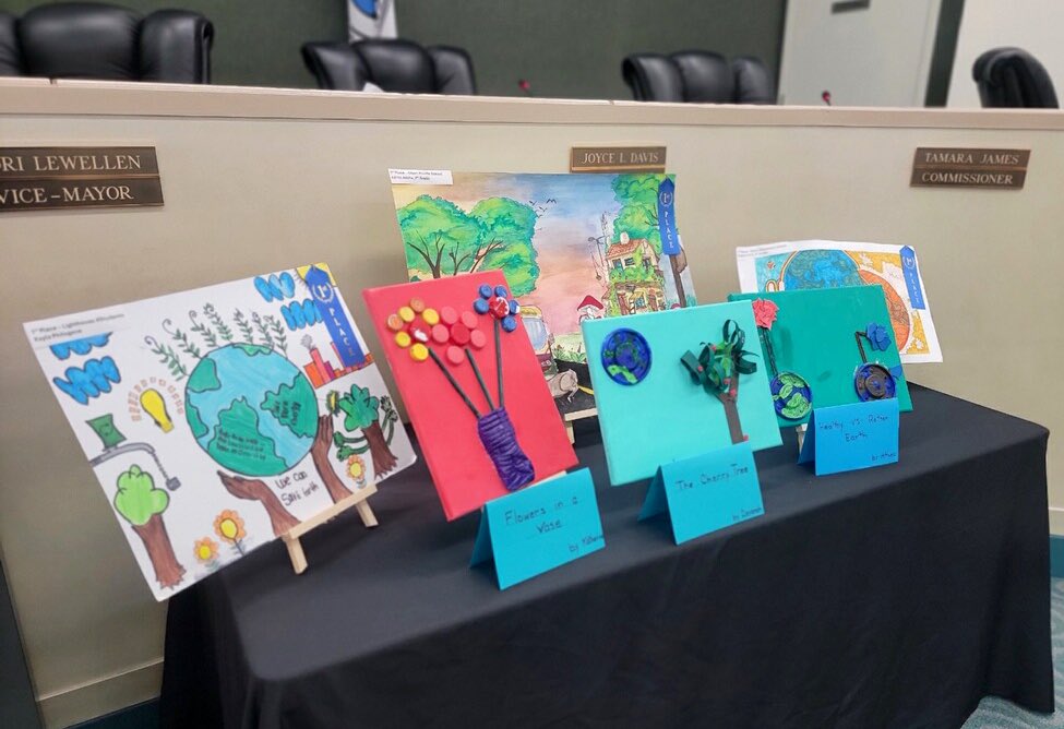 Thank you to the City of Dania Beach @DaniaBeachFL for recognizing Awesome Olsen Middle ToY Ms. Vastie Lherisson, and EoY Mr. Alex Wilhelm. Special recognition to Adrita Adrita for placing 1st in Dania Beach Earth Day Art competition. #makeitmatter #awesomeolsen