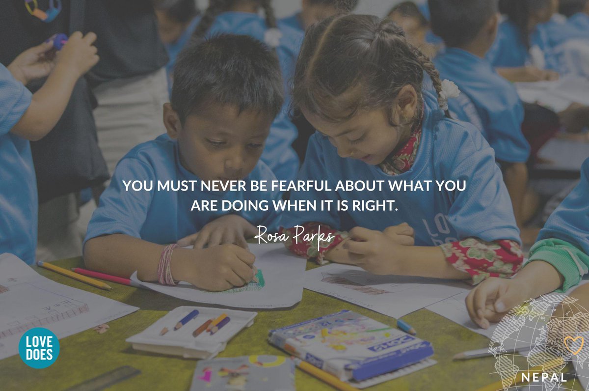 'You must never be fearful about what you are doing when it is right' - Rosa Parks @LoveDoes #WeLoveTuesdays
