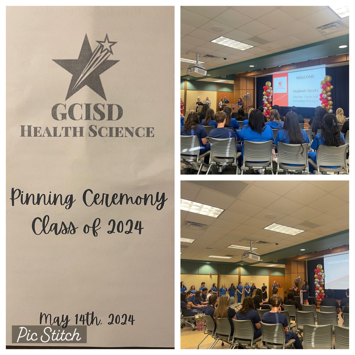 Great turnout tonight for our inaugural Pinning Ceremony to recognize our @GCISD Class of 2024 Health Science graudates! #WeAreGCISD