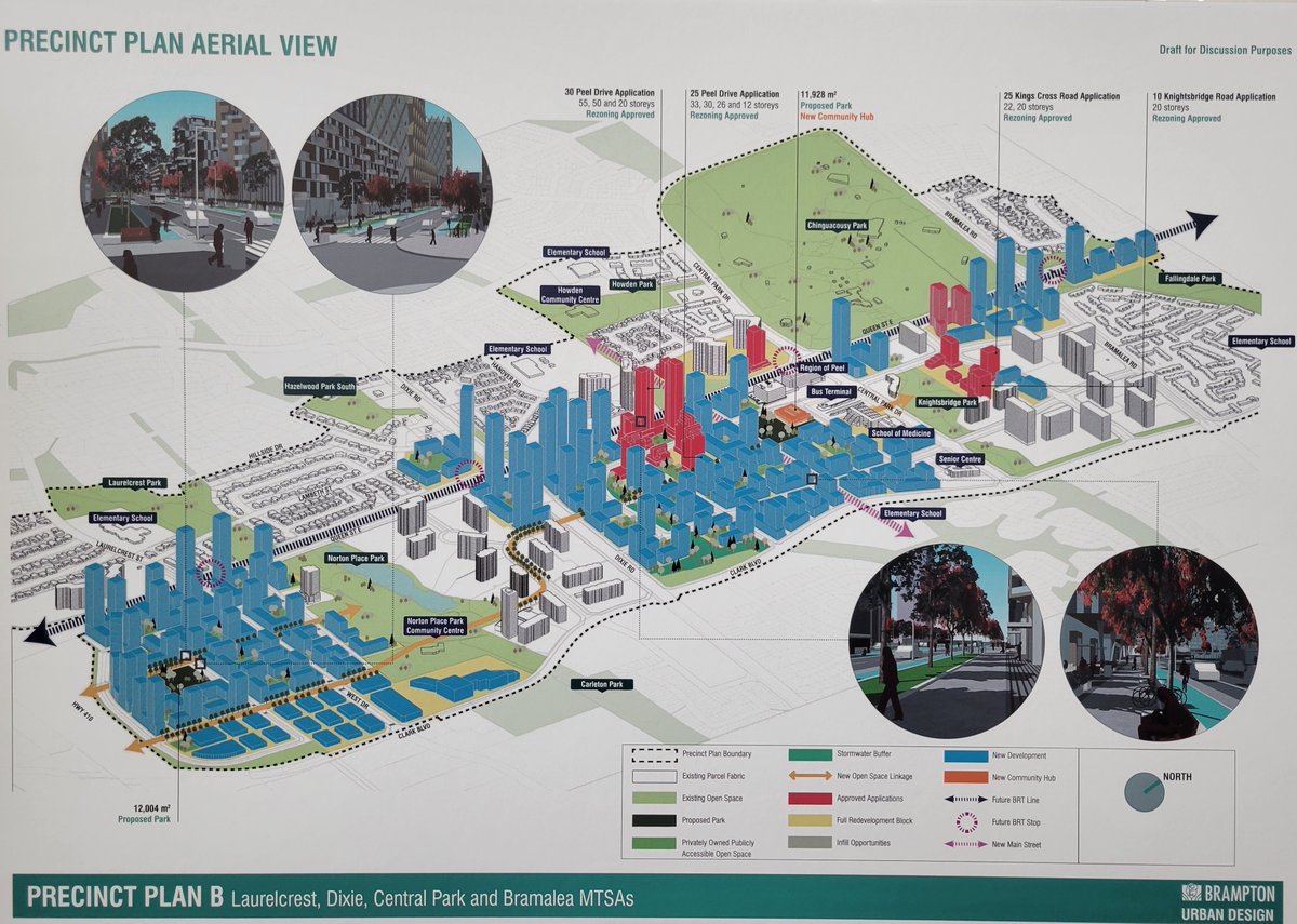 MTSA Part 1: Downtown #Bramalea Zoning Plans

Visited the MTSA Public session today at City Hall, The buildings in Red are approved, Discovered a potential new community centre in this plan across from TMU.

BCC is selling land, some of this is 40 years out

🧵#Brampton #Brampoli