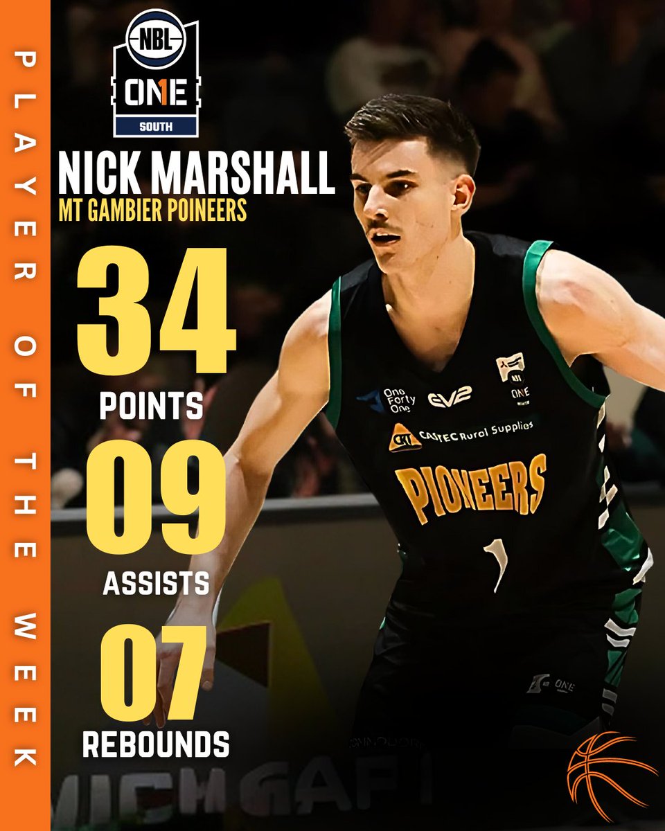 🏀🌟 Congratulations to Nick Marshall on being named the NBL1 South Player of the Week! 👟

Keep shining on the court!👏

#NBL1 #PlayerOfTheWeek #PlayerOfTheGame #playersoftheweek #NBL1East #NBL1South #NBL1North #NBL1Central #NBL1West #BasketballExcellence #round #BasketballStars