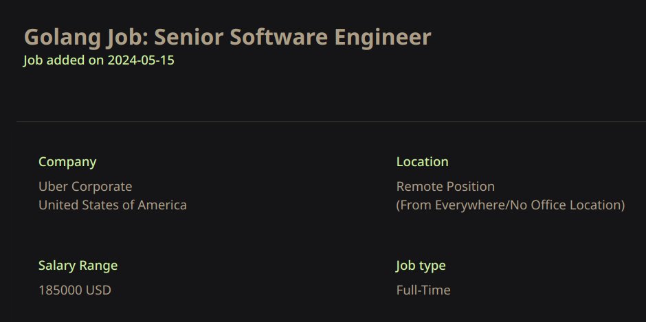 New Golang Job: Senior Software Engineer
#golang #techjobs #devjobs #remote #remotework #remotejobs
 golangjob.xyz/job/2gU60aJ86m…