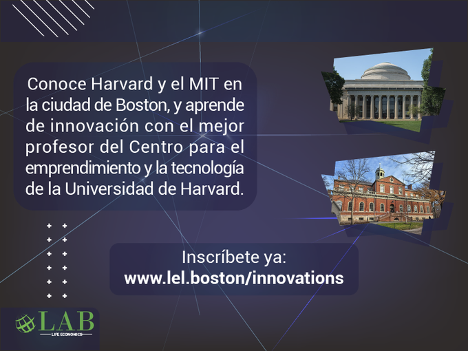 LEL_Boston's tweet photo. Descubre oportunidades académicas de primer nivel en las principales universidades del mundo. Aprende sobre innovación con el profesor líder en la materia, certifícate y conoce las posibilidades educativas de Boston ¡Inscríbete ya en nuestro programa en https://t.co/2ox9pmk4VF https://t.co/2R2JiSRzmy