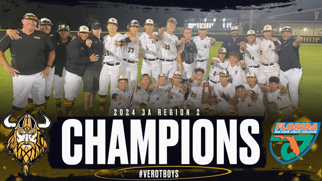#VEROTBOYS HEADING TO THE 3A FINAL FOUR!!!!
The Vikings will play next Tuesday at Hammond Stadium vs North Broward Prep, time TBA!
#ItsJustDifferentHere #SunriseDrive #NonExcidet 
<a href="/VerotBaseball/">Bishop Verot Baseball</a>