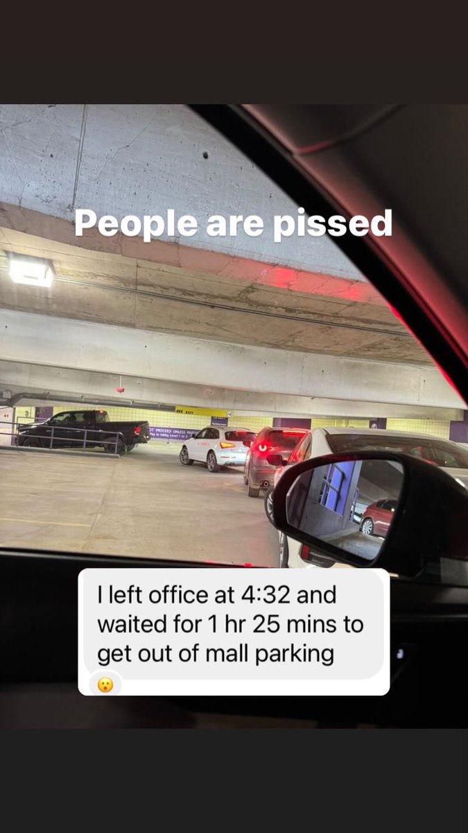 JustBins's tweet photo. It took people upwards of 1.5hrs to exit the Cornwall Parkade due to road construction routes downtown. #yqr | #yqrcc https://t.co/X8dTMQzIbf