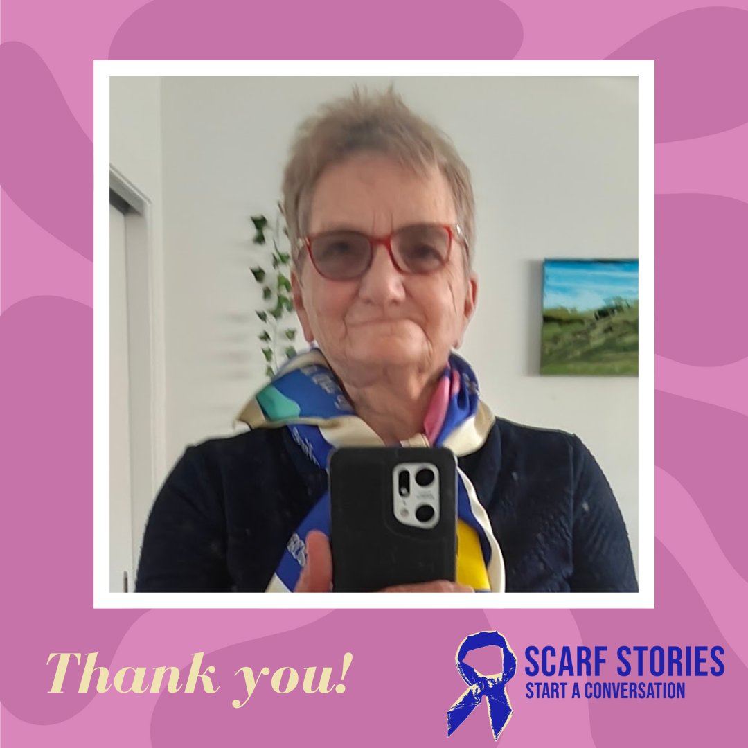 A big thank you to Maureen for supporting our Scarf Stories campaign. There are still two weeks of May to wear it your way, and a handful of our limited edition “Patchwork Girl” scarves are still available: …y-scarf-tells-a-story.raiselysite.com #Thankyou #HNC #HeadandNeckCancer #cancer