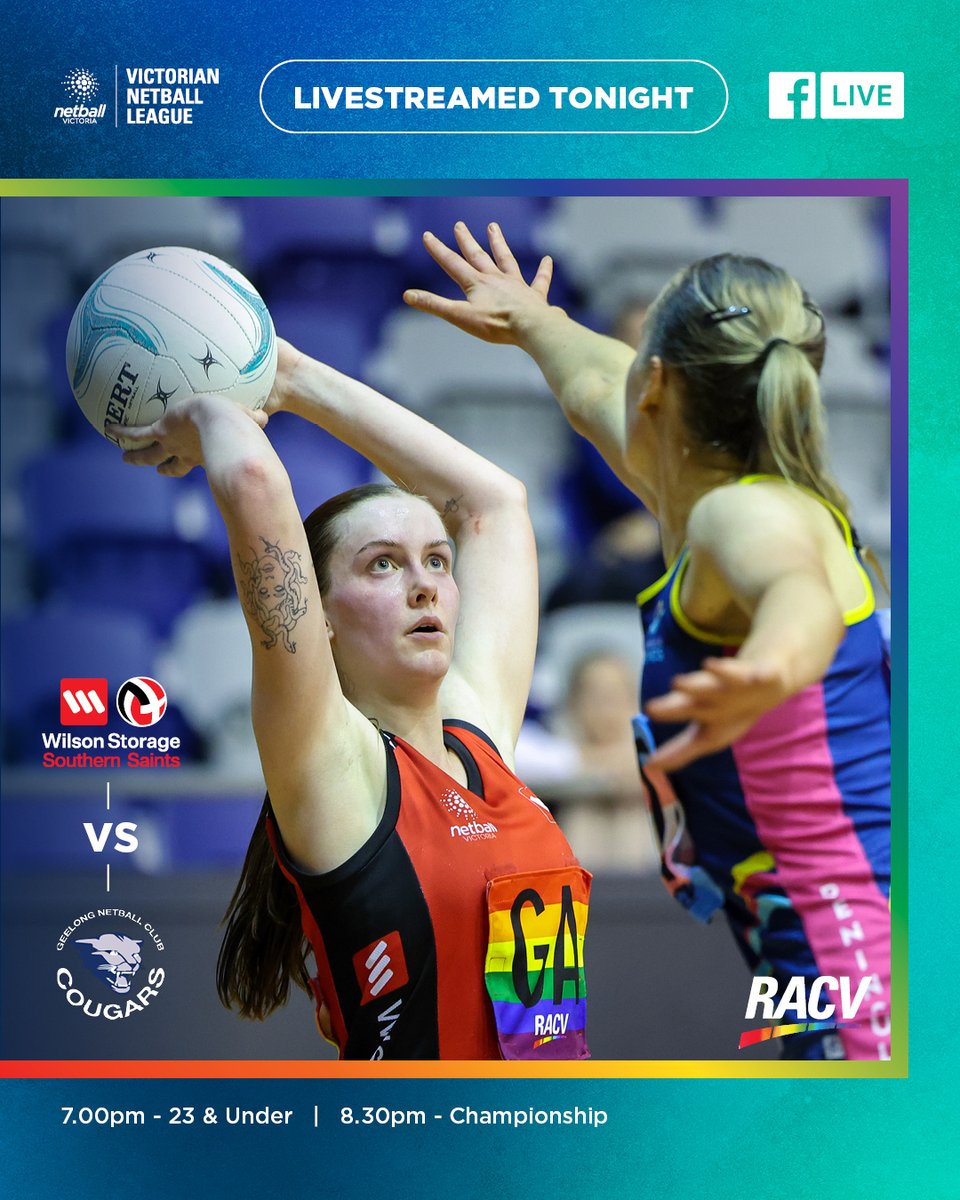 Netball Victoria (@netballvic) on Twitter photo The state's premier netball league heats up tonight! 🔥
Matches are streamed live on <a href="/KommunityTV/">KommunityTV</a> and Facebook 📺
This week, the VNL is celebrating Pride Round 🏳️🌈 demonstrating our commitment to ensuring netball is a safe and welcoming space. The state's premier netball league heats up tonight! 🔥
Matches are streamed live on <a href="/KommunityTV/">KommunityTV</a> and Facebook 📺
This week, the VNL is celebrating Pride Round 🏳️🌈 demonstrating our commitment to ensuring netball is a safe and welcoming space.