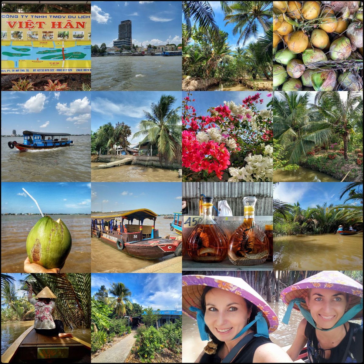 #goodmorning & have a nice day 😊 #VietnamAdventure - 13 - #MekongDelta A brown river, green palm trees, sampans, non la hats, a variety of fruits and the smell of coconut candies ➡️ a day in the Mekong Delta 🤩 And #SongOfTheDay is youtu.be/fV6a8nZE4cg?si… #Travel #AsiaTrip