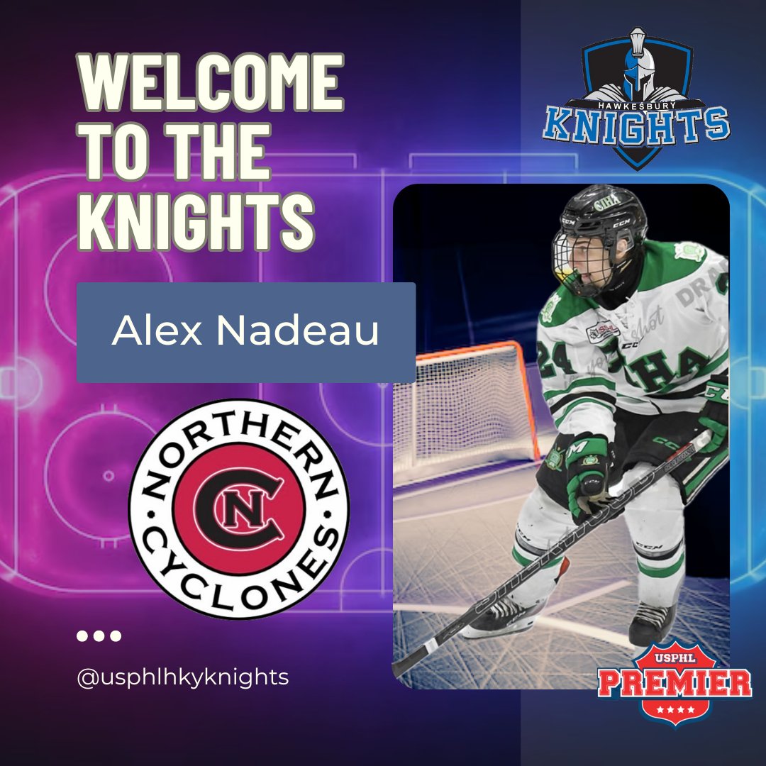 Alex played for the Northern Cyclones USPHL Premier team last season. An injury limited his play but Alex is healthy and excited to play for the Knights  Welcome to the Knights, Alex!  eliteprospects.com/player/668381/………
@usphl #jrhockey