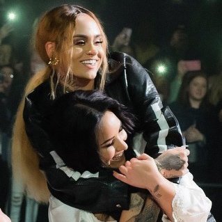 demi lovato and kehlani at the tell me you love me tour, 2018.