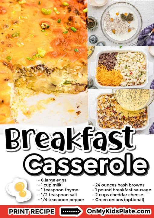 Breakfast Casserole onmykidsplate.com/sausage-potato… This is always a big thumbs up from the whole family