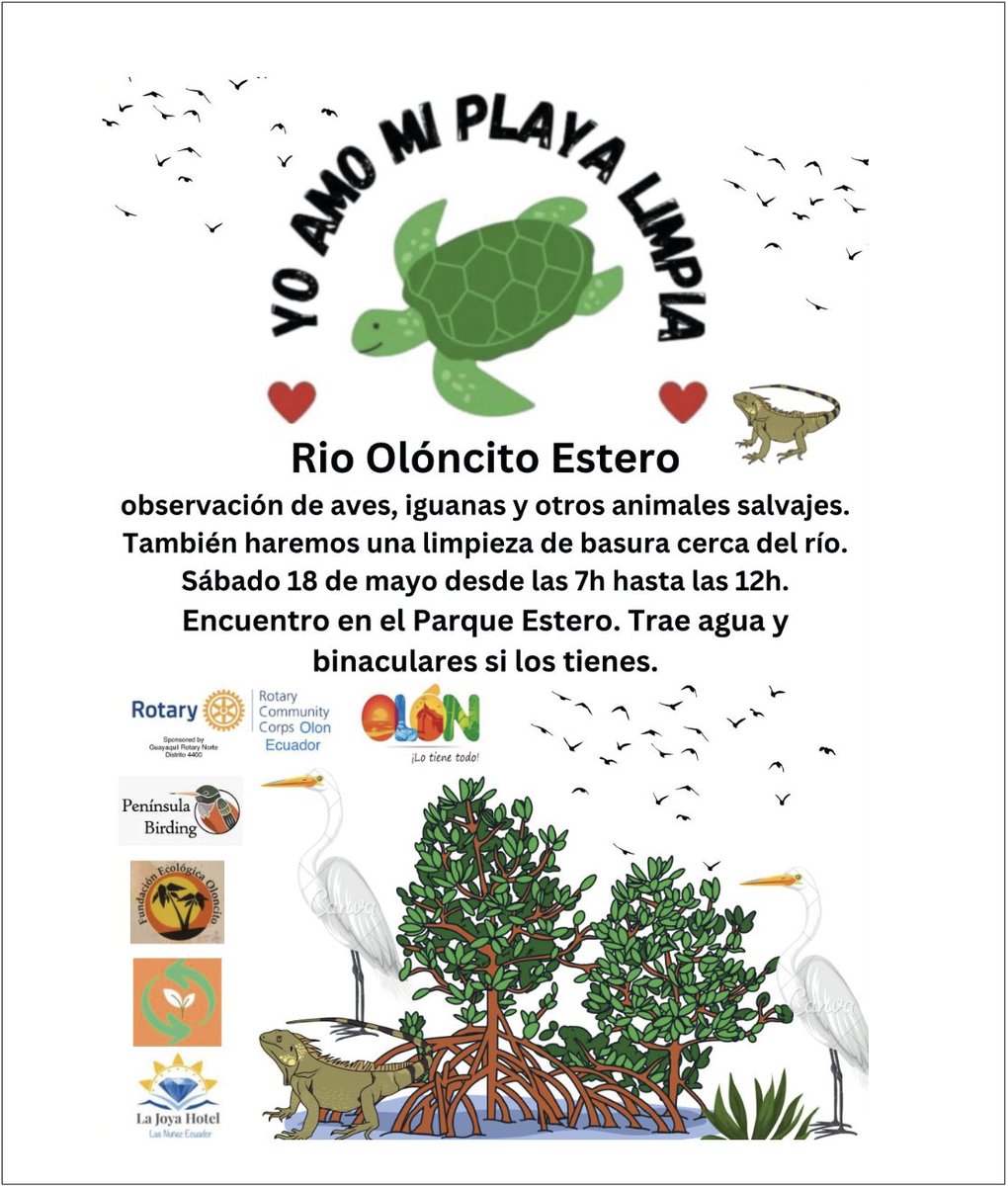 Este sábado 18 de mayo,en la comuna de Olón se están organizando algunas actividades. Nos piden difundir esta info para invitar a la gente a visitarlos.
Vayan a pasar un día bonito conociendo esta bella zona.
#OlónResiste pacíficamente y en buena onda. De 07h00 a 12h00