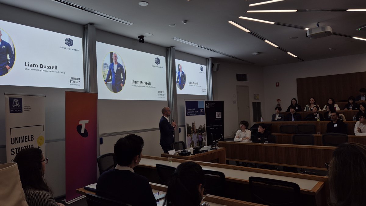 CloudTech Group was delighted to sponsor the @UniMelb Start-up Pitch Competition🌟

A huge congratulations to 🥇Solstrale, 🥈 Buzzies & 🥉 Pawsitive on placing at the event- eager to see their future prospects & we wish them the best of luck!

#melbourne #StartupLife #pitch