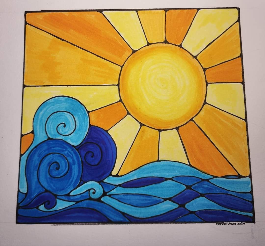 ✨️NEW ART✨️

Sunset Waves 
Marker drawing in my sketchbook

#MyArtWork #Art #Artist #SunsetWaves #Sunset #Waves #MarkerDrawing #RenéeDixonArt #LowVision #LowVisionArtist #VisuallyImpaired