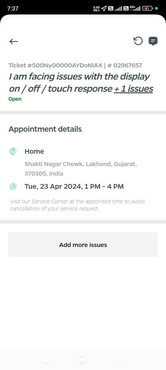 Touch screen not working properly every time restart ola electric and then start. Complain registered but know one can respond and solve this issue.
Ola care plan does not give proper service.
#olacareplan
#olaelectric
#olaservice
#badservice

@OlaElectric @ola_supports