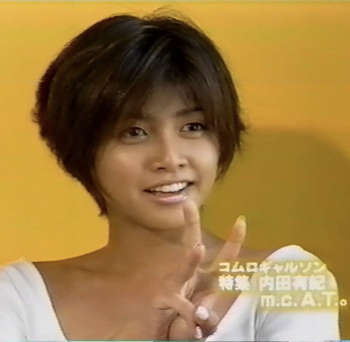 1996年だって。当時の内田有紀さんめっちゃ可愛いな。この時代の可愛いは、加工とかメジャーじゃないから本物。