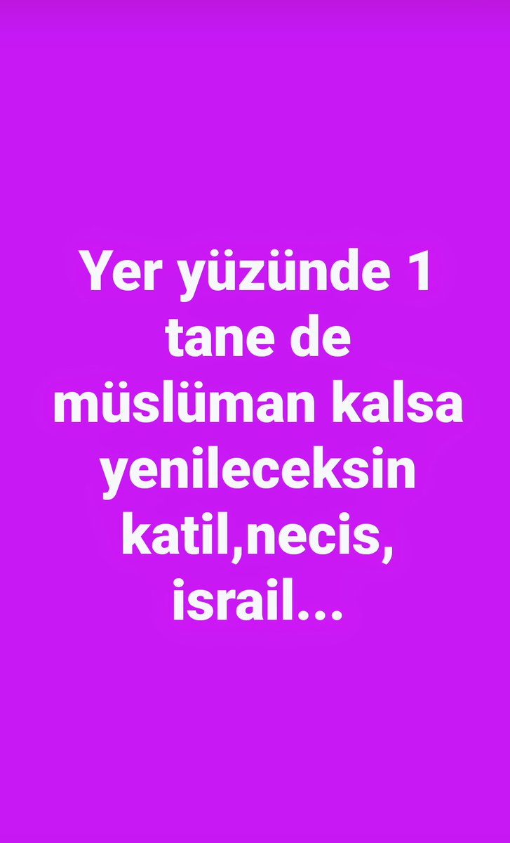 Sonunda gebereceksin...!!! lanetli kavim israel...