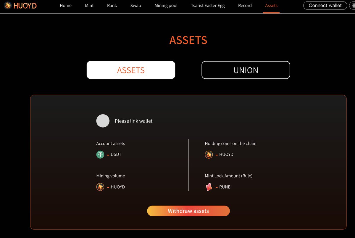 Welcome to the official Huoyd platform! 

Here, you can easily check your asset status and dive into the world of Huoyd's thriving ecosystem. Let's accelerate your journey to financial success together! 

#Huoyd #AssetCheck #FinancialSuccess