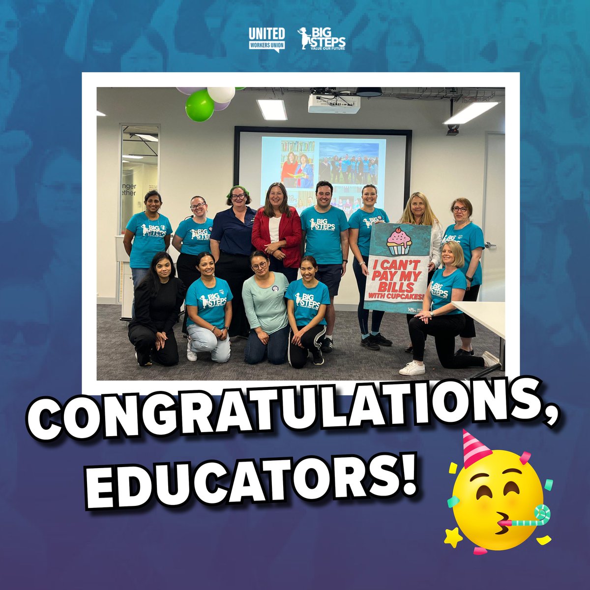 Congratulations to all UWU members and early educators who have been fighting for professional pay and recognition. 

This GROUNDBREAKING commitment from the Federal Government to fund educator wages has only been possible because of you!

#budget24 #auspol #ausunions