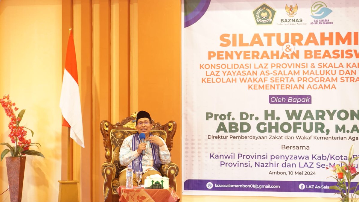 Kemenag Gelar Pembinaan Pengelola Dana ZISWAF se-Provinsi Maluku Selengkapnya di: bimasislam.kemenag.go.id/post/berita/ke…