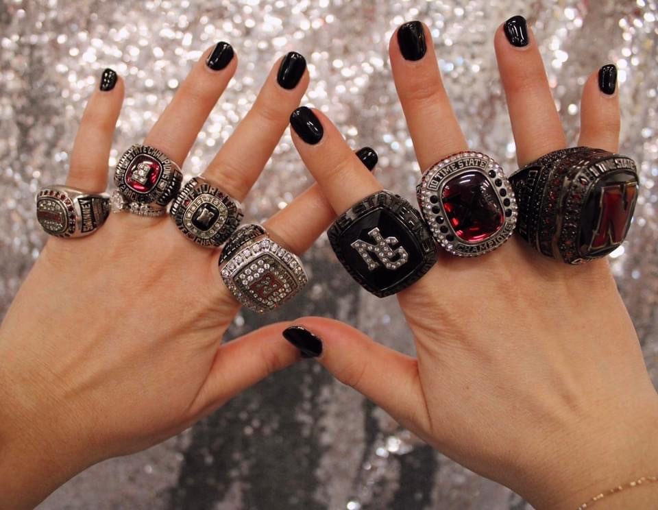 11 State titles!! Congrats on adding to your champ ring collection, Northgate HS Cheerleading. ❤️🏆 

vice_cheer_nghs on IG | #HerffJones #ChampionHasARingToIt #HJChamp #ChampRings #StateChamps