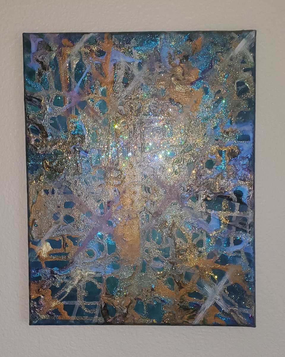 ✨️'Starlight Catharsis'✨️ 11x14' Acrylic on Canvas 🎨 Art by Sh0rtybynature 
#artforsalebyartist #abstractpainting #abstractart #intuitiveart #artlife #sanjoseartist #bayareaart #catharsis