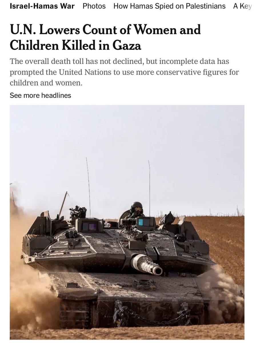 some seriously sleazy shit even by normal NYTimes standards. The UN is not “lowering the count of women and children”, it is waiting for further verification for 10,000 names and is thus not indexing women and children—or men—until they have new data.